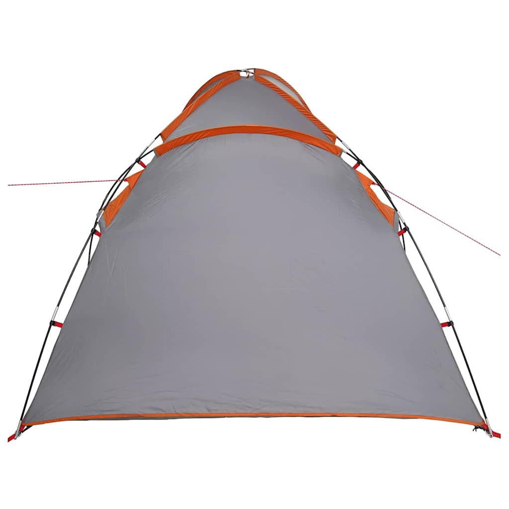 Zelt Grau und Orange 370 x 230 x 185 cm Polyester und Fiberglas