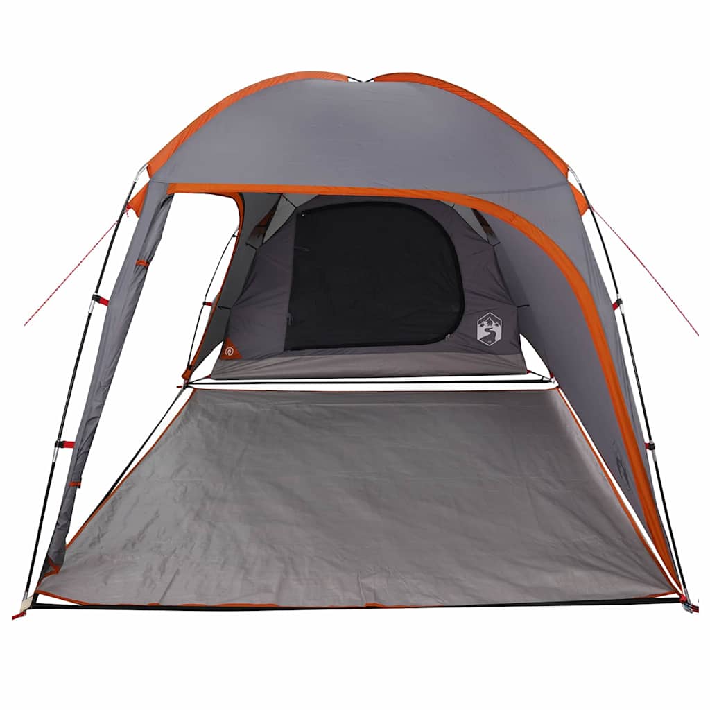 Zelt Grau und Orange 370 x 230 x 185 cm Polyester und Fiberglas