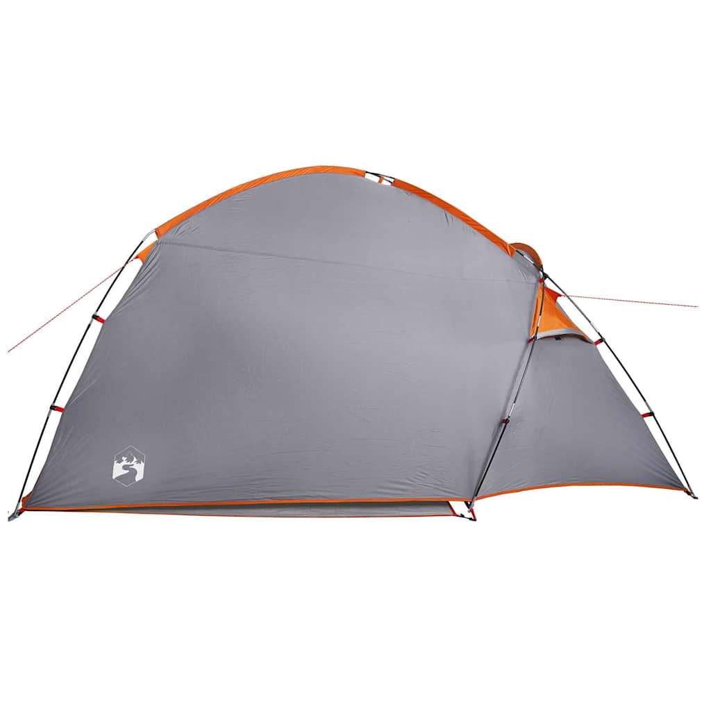 Zelt Grau und Orange 370 x 230 x 185 cm Polyester und Fiberglas