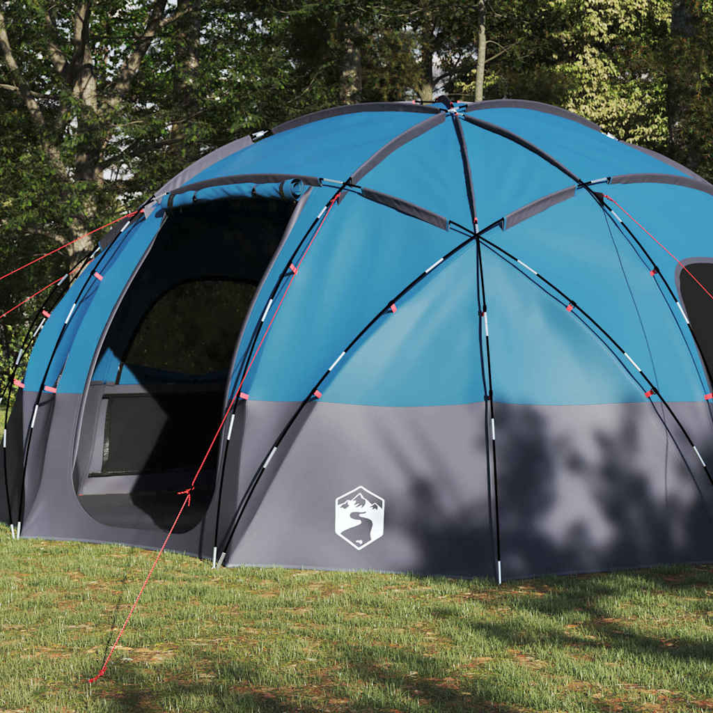 Campingzelt mit Dach Blau 475 x 475 x 235 cm Polyester