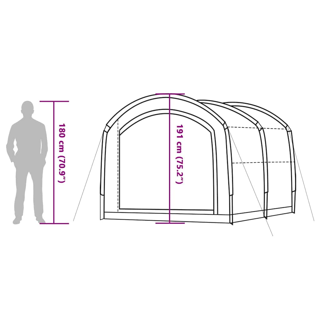 Zelt mit Dach Blau 268 x 240 x 191 cm Polyester