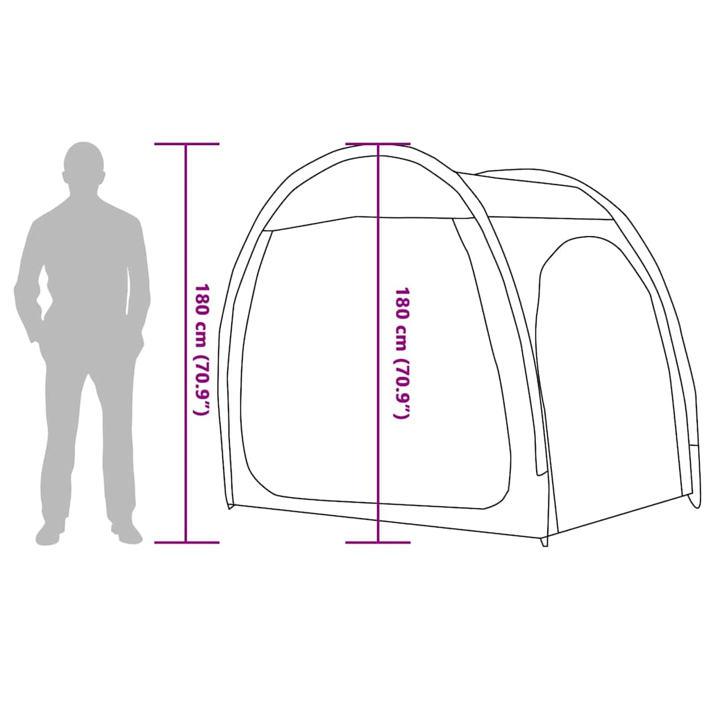 Fahrradgarage mit Dach mit Speicher Blau 218 x 156 x 180 cm