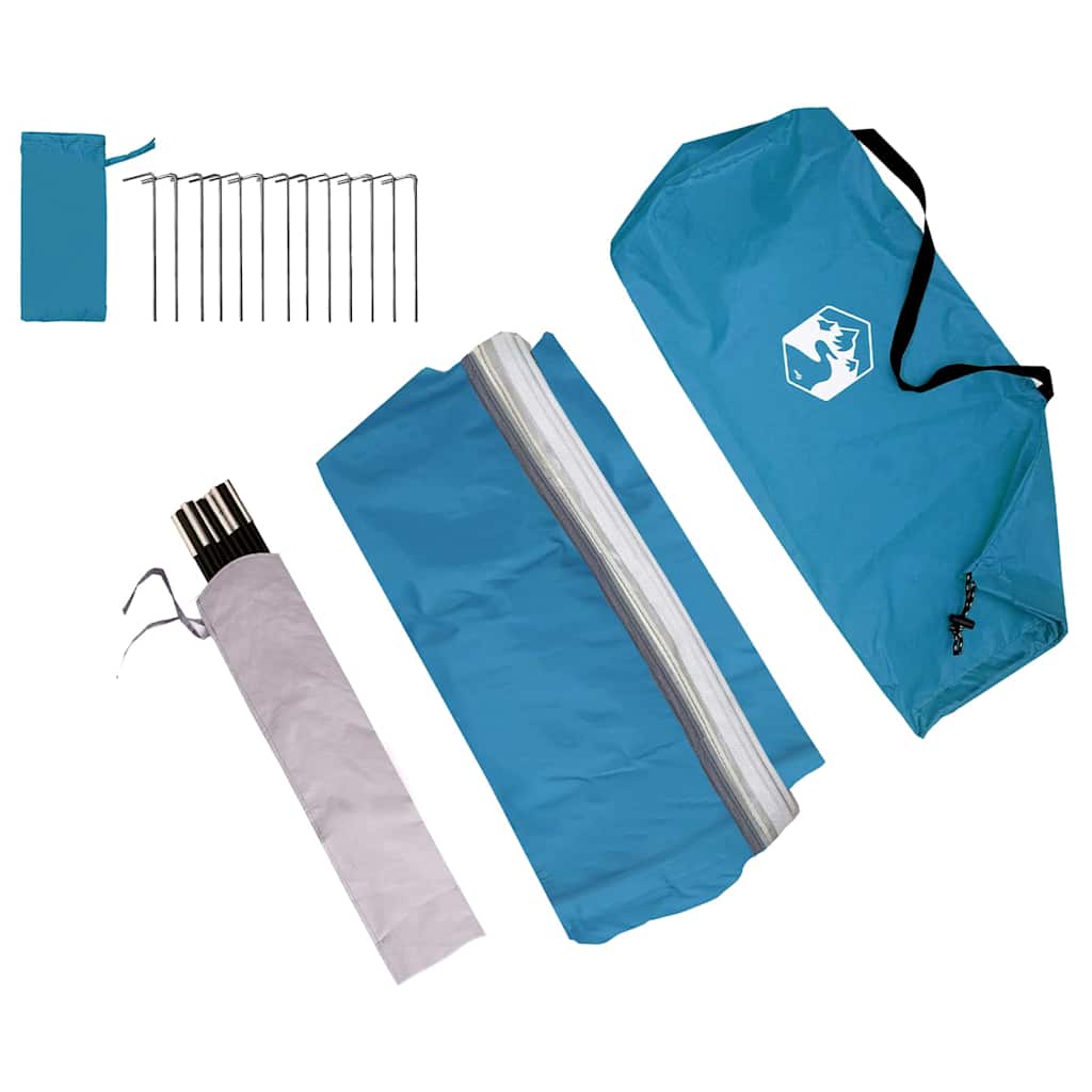 Zelt mit Dach Blau und Schwarz 285 x 255 x 245 cm Polyester