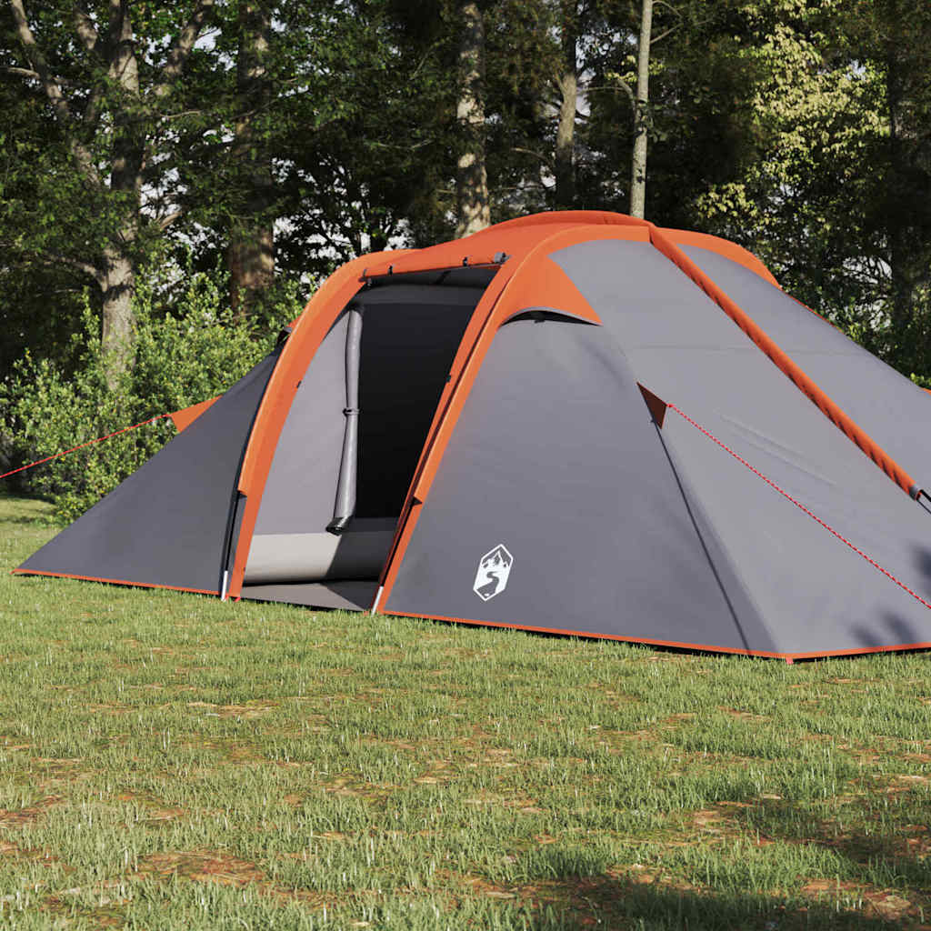 Zelt mit Dach Grau und Orange und Schwarz 510 x 240 x 156 cm