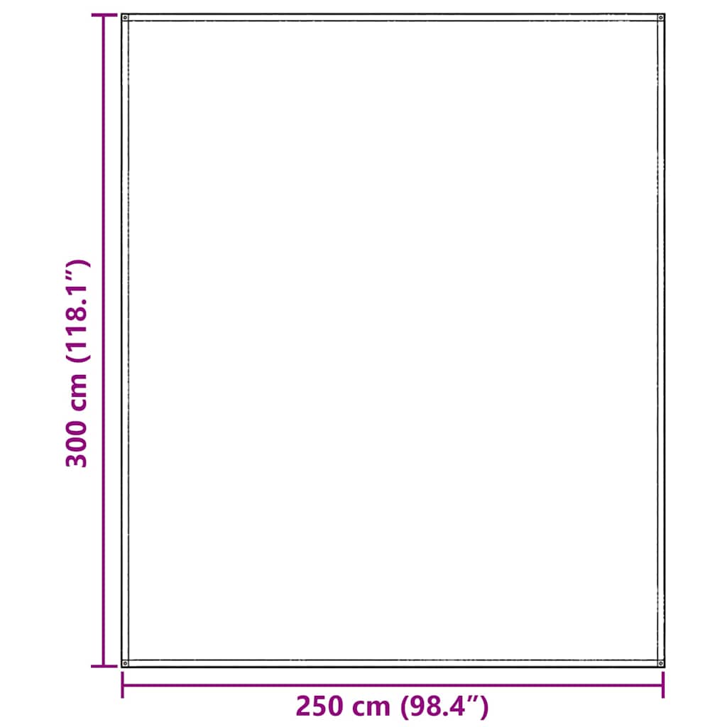 Zeltteppich Blau und Grau 300 x 250 cm Polyethylen