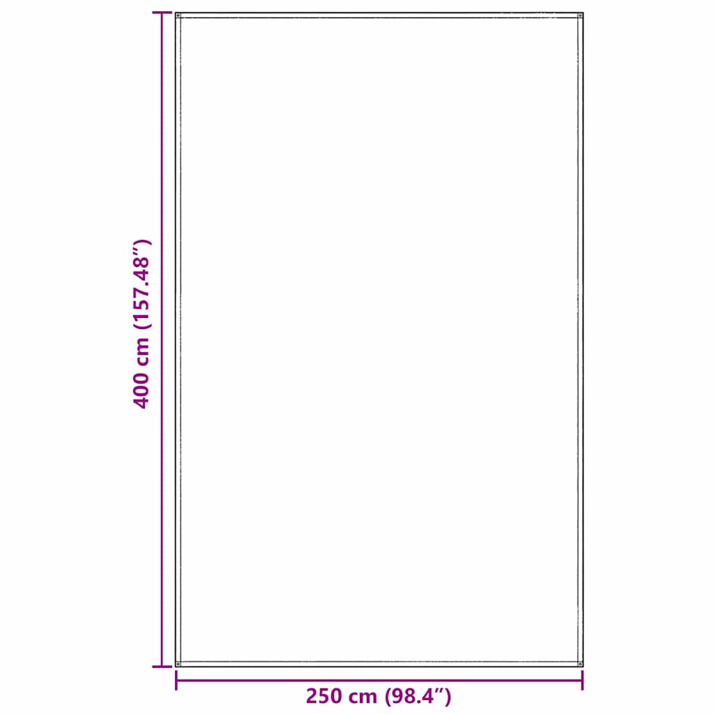 Zeltteppich Blau und Grau 400 x 250 cm Polyethylen