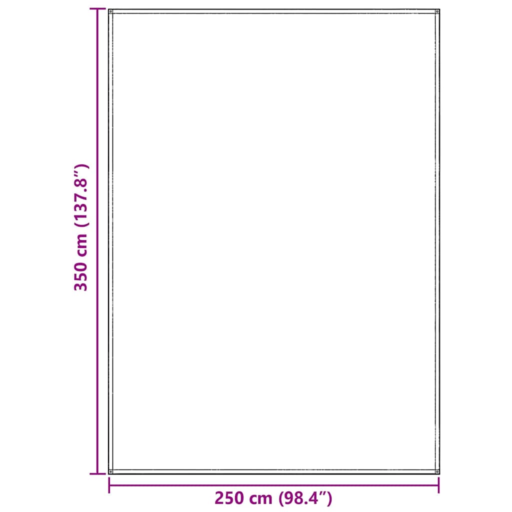 Zeltteppich Hellgrau 250 x 350 cm Polyethylen