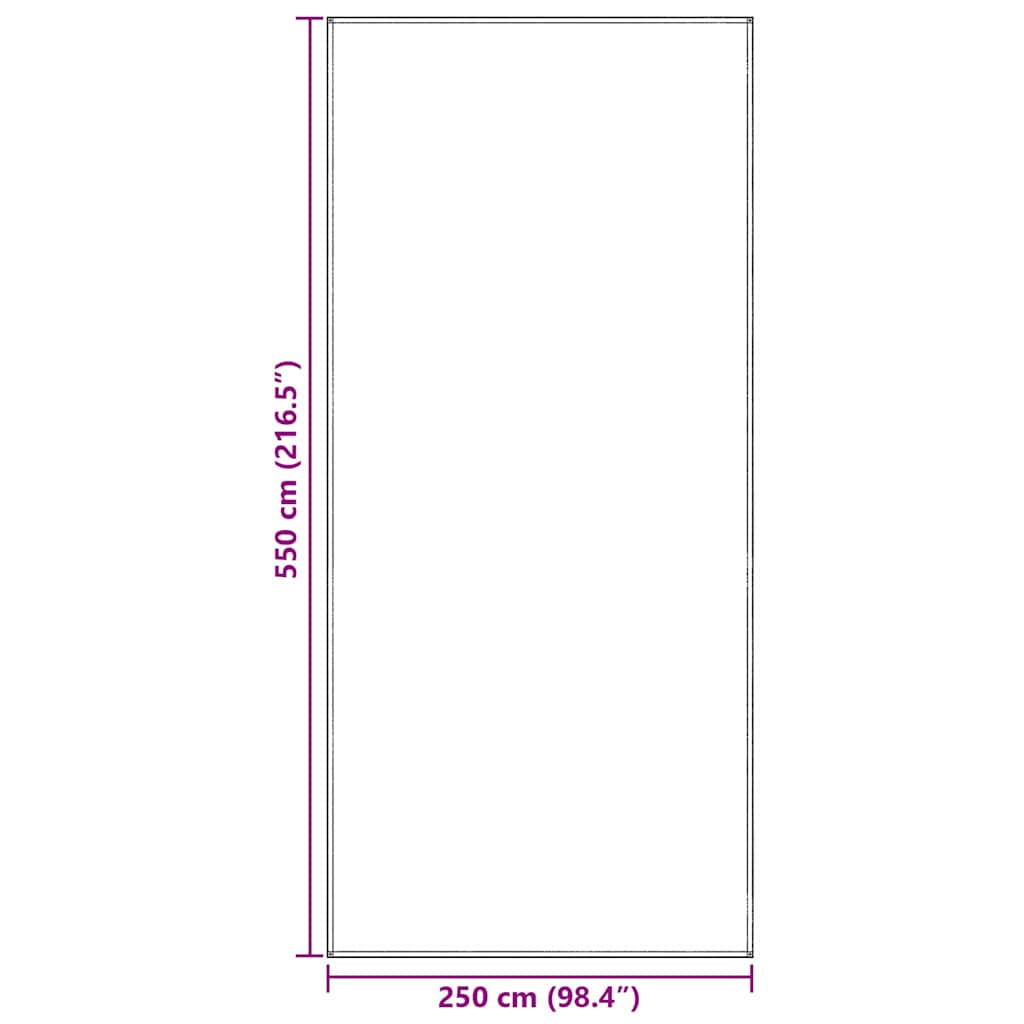 Zeltteppich Hellgrau 550 x 250 cm Polyethylen