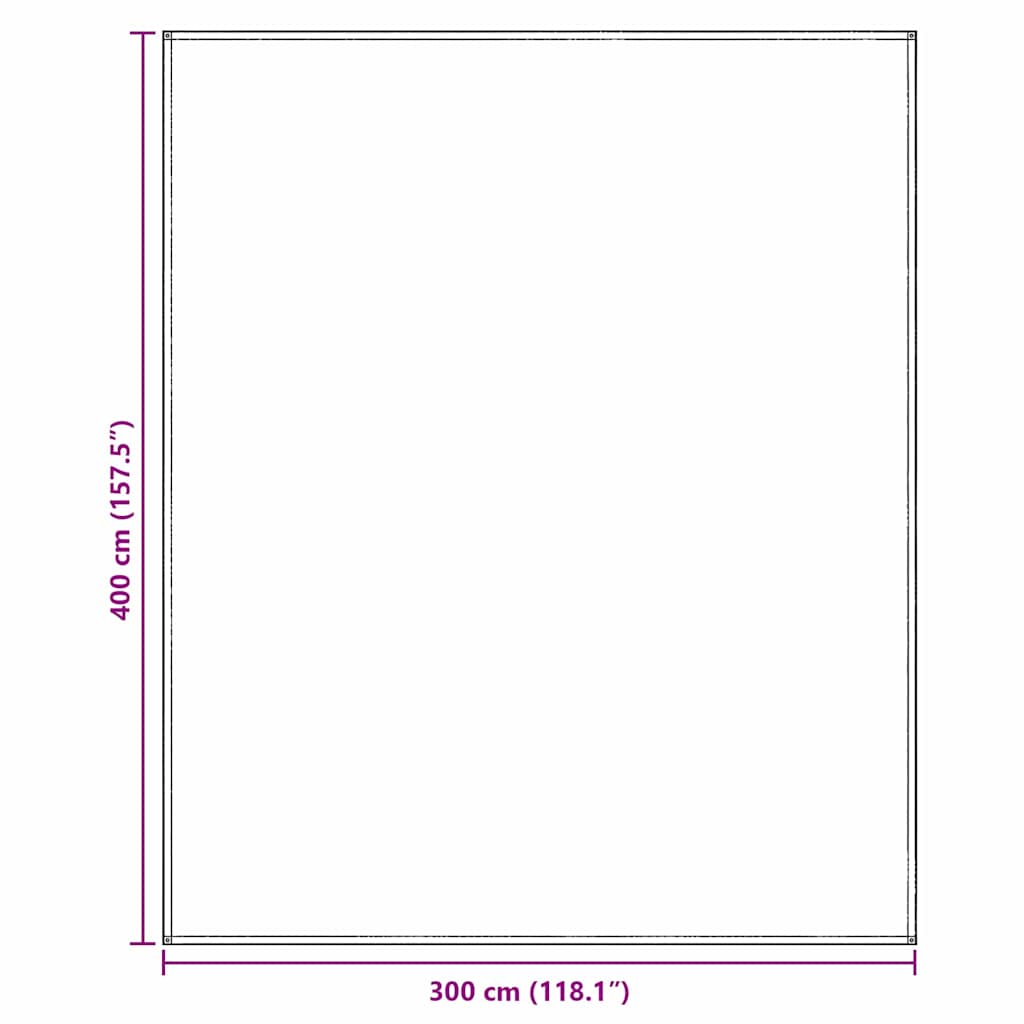 Zeltteppich Hellgrau 400 x 300 cm Polyethylen