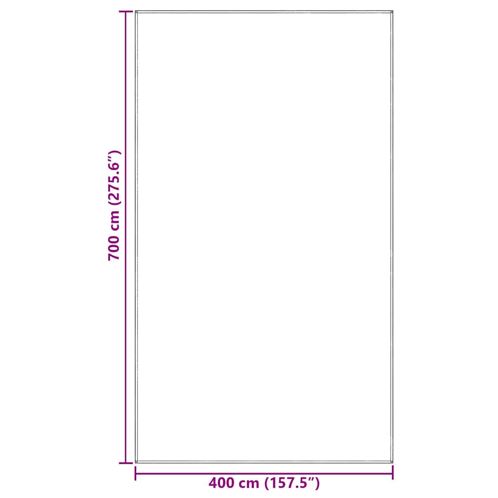 Zeltteppich Hellgrau 400 x 700 cm Polyethylen