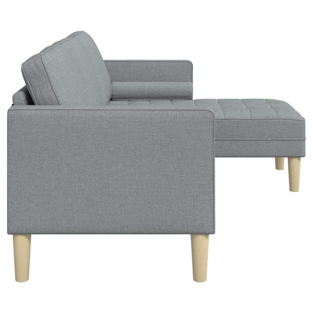 Sofa Set Hellgrau 173 x 131 x 67 cm Stoff