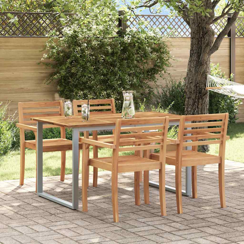 Garten-Eßtisch Grau 140 x 80 x 75 cm