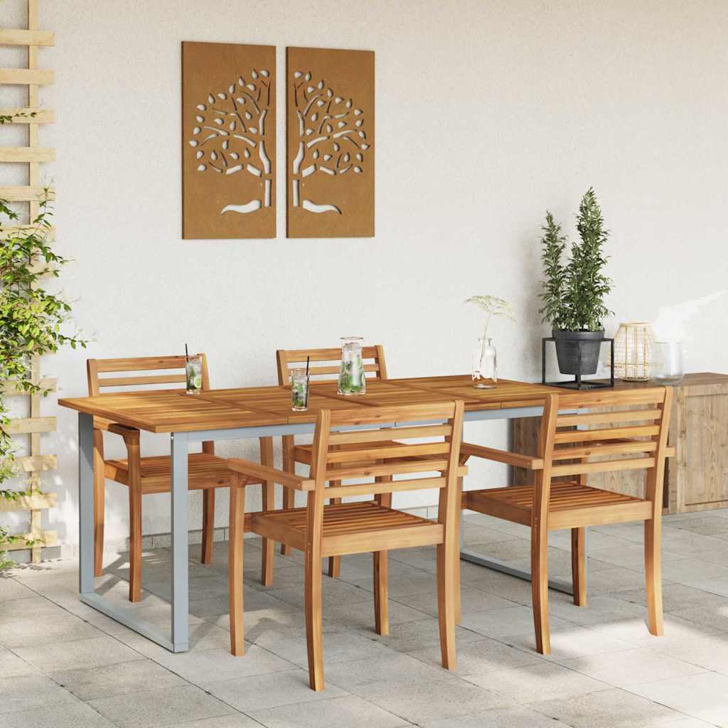 Garten-Eßtisch Grau 180 x 90 x 75 cm