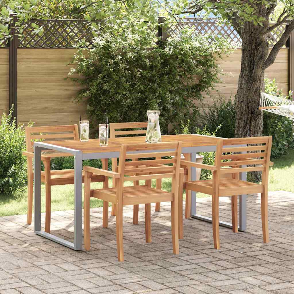 Garten-Eßtisch Grau 160 x 80 x 75 cm