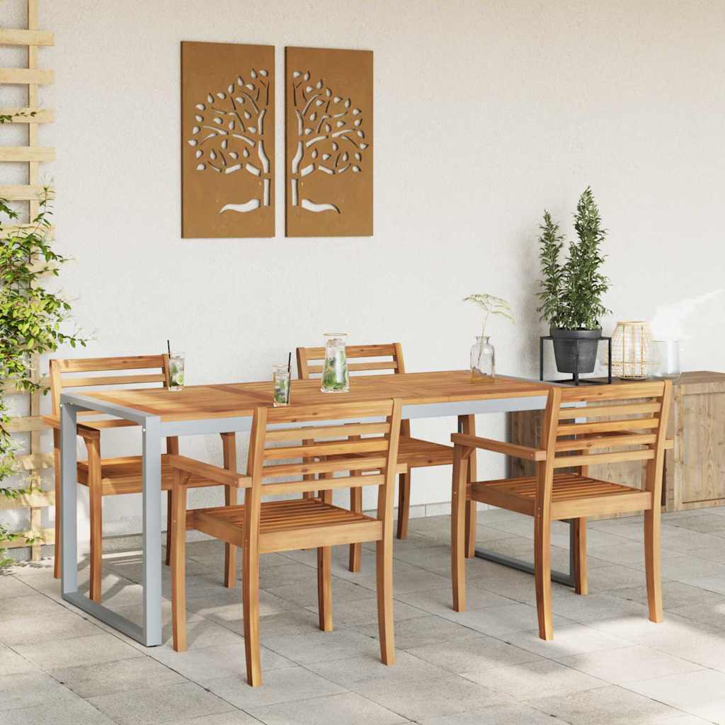 Garten-Eßtisch Grau 180 x 90 x 75 cm