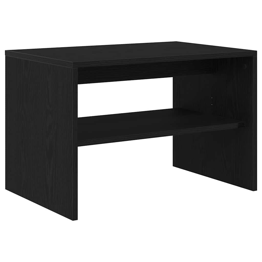Meuble TV aspect chêne noir 60x40x40 cm matériau à base de bois