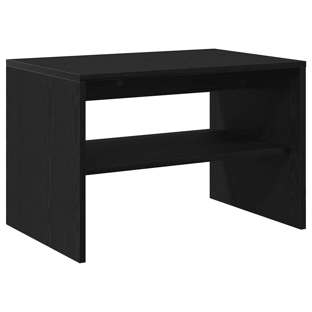 Meuble TV aspect chêne noir 60x40x40 cm matériau à base de bois