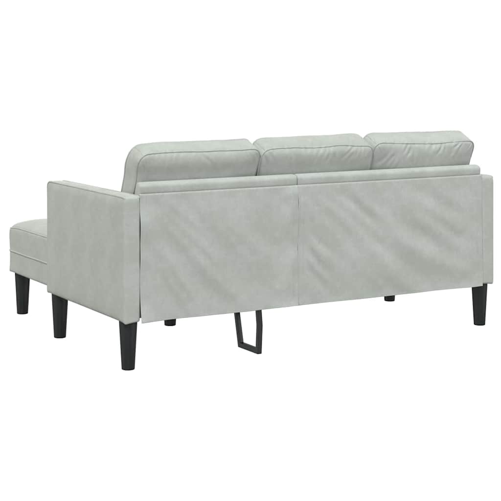 Sofa Set 2 pcs Hellgrau 173 x 131 x 67 cm Samt