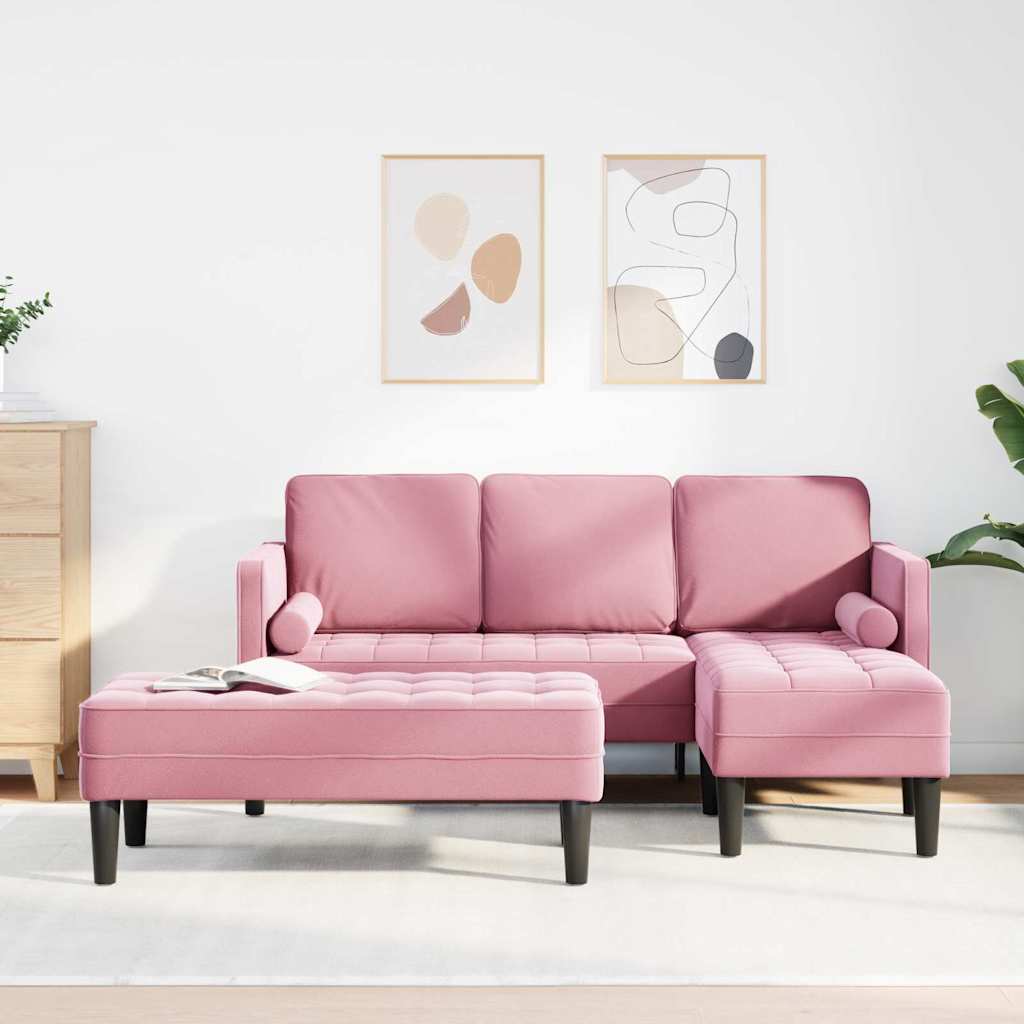 Sofa Set 2 pcs Rosa 173 x 131 x 67 cm Samt