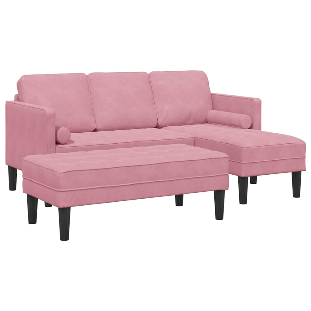 Sofa Set 2 pcs Rosa 173 x 131 x 67 cm Samt