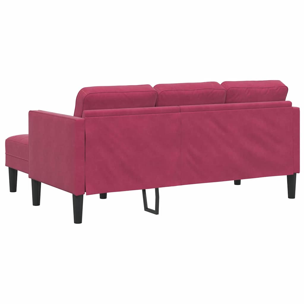 Sofa Set 2 pcs Weinrot 173 x 131 x 67 cm Samt