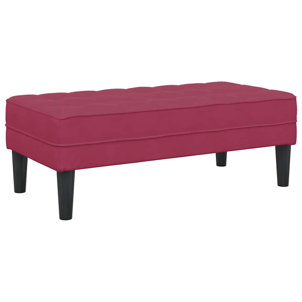 Sofa Set 2 pcs Weinrot 173 x 131 x 67 cm Samt