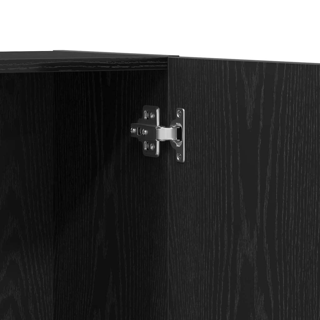 Armoire de bureau en chêne noir 60x32x190 cm, matériau à base de bois
