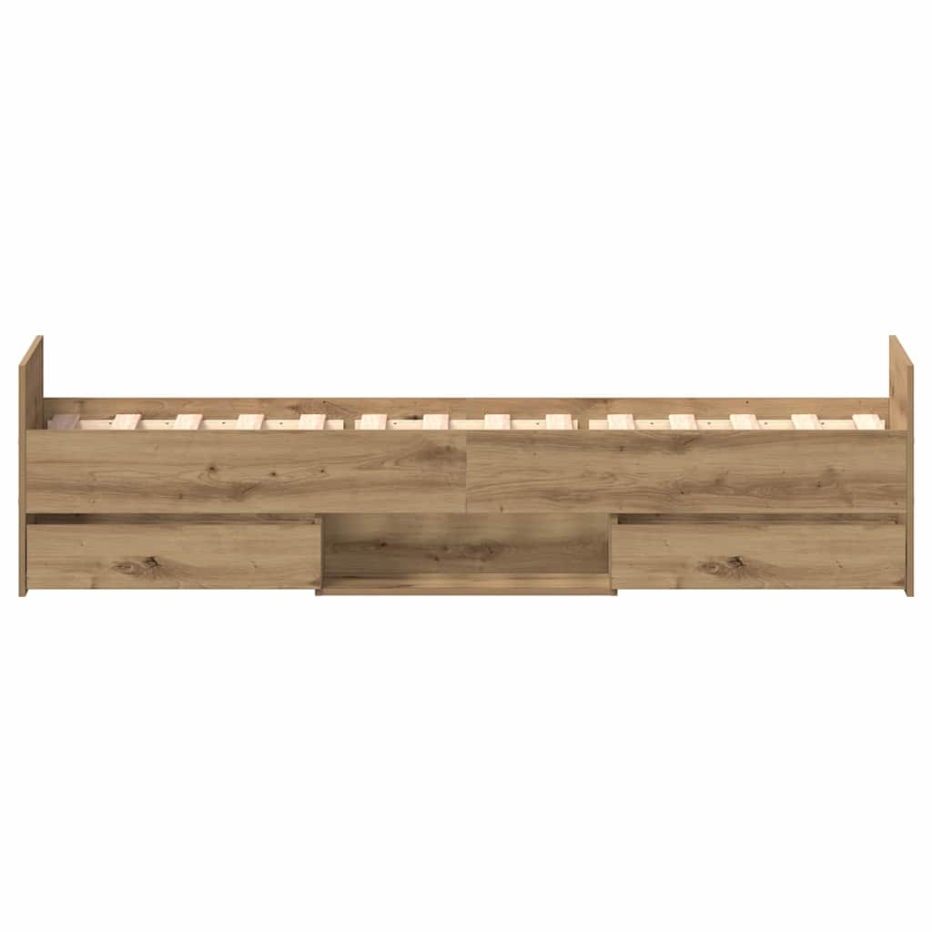 Bettgestell Artisan-Eiche 75 x 190 cm Holzwerkstoff