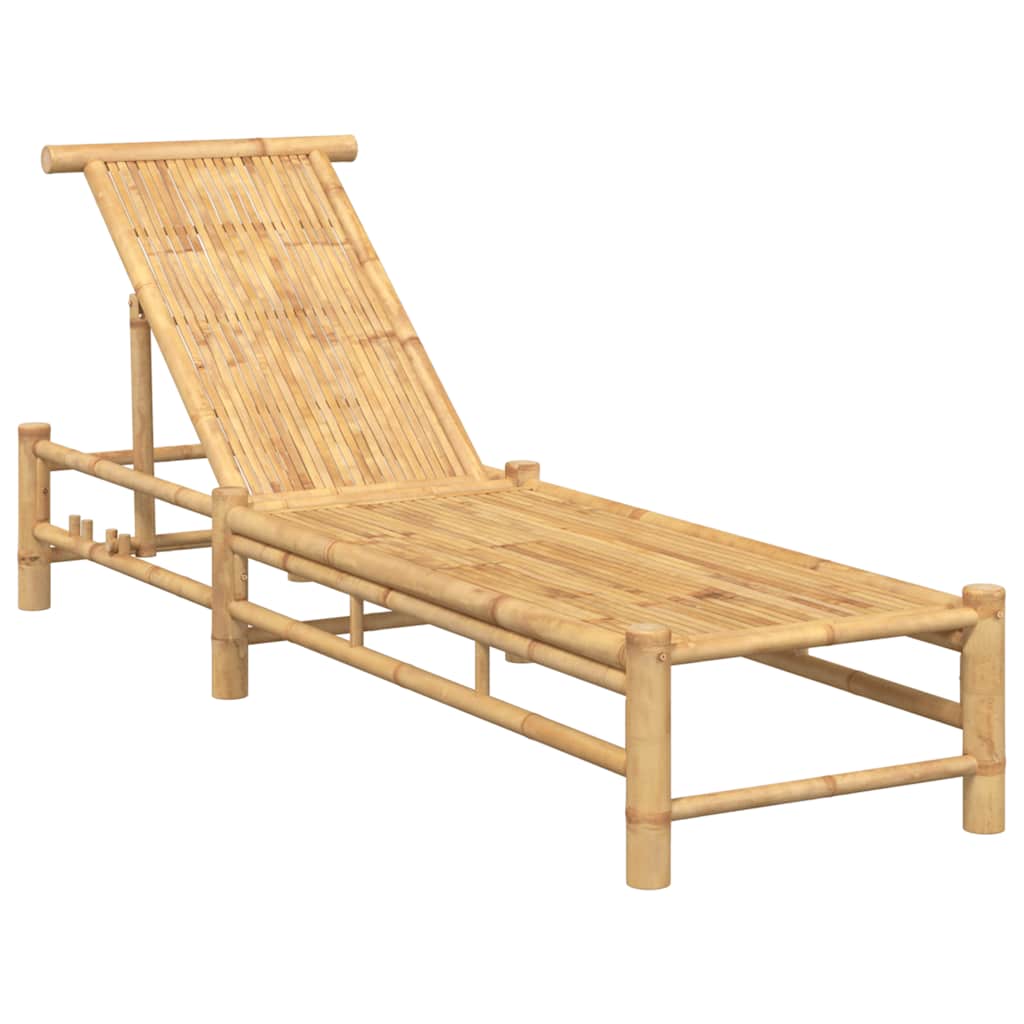 Chaise longue 55x199x30 cm en bambou