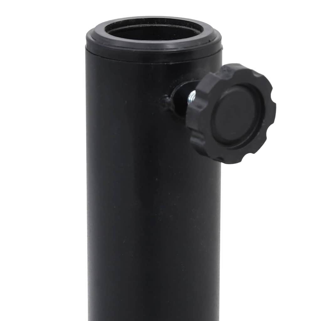 Sonnenschirmständer Schwarz Ø38-48 mm PE und Beton und Eisen