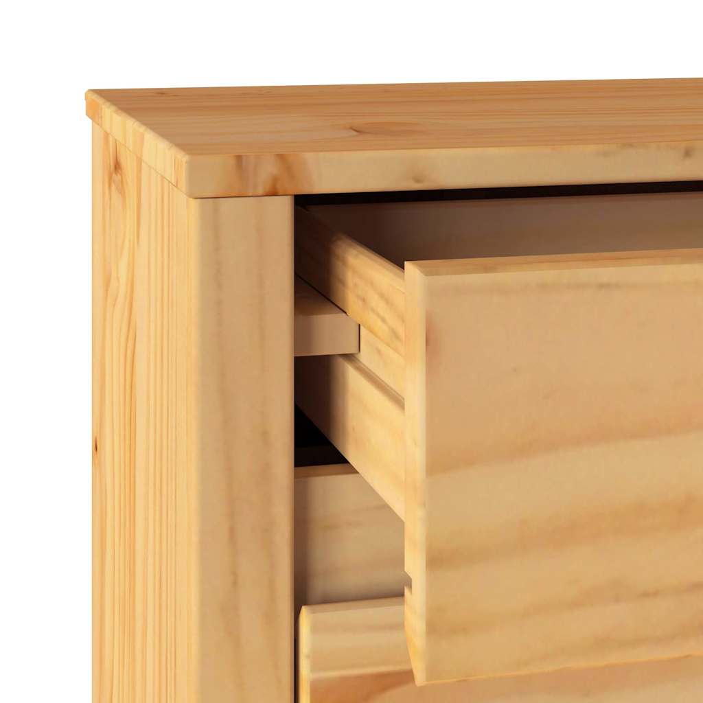 Kommode mit Regal Braun 111 x 43 x 73,5 cm Massivholz Kiefer