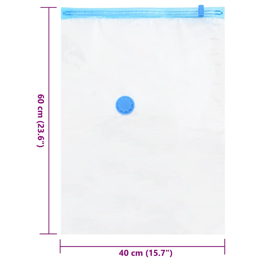 Aufbewahrungstaschen 5 stk. Transparent und Blau 60 x 40 cm