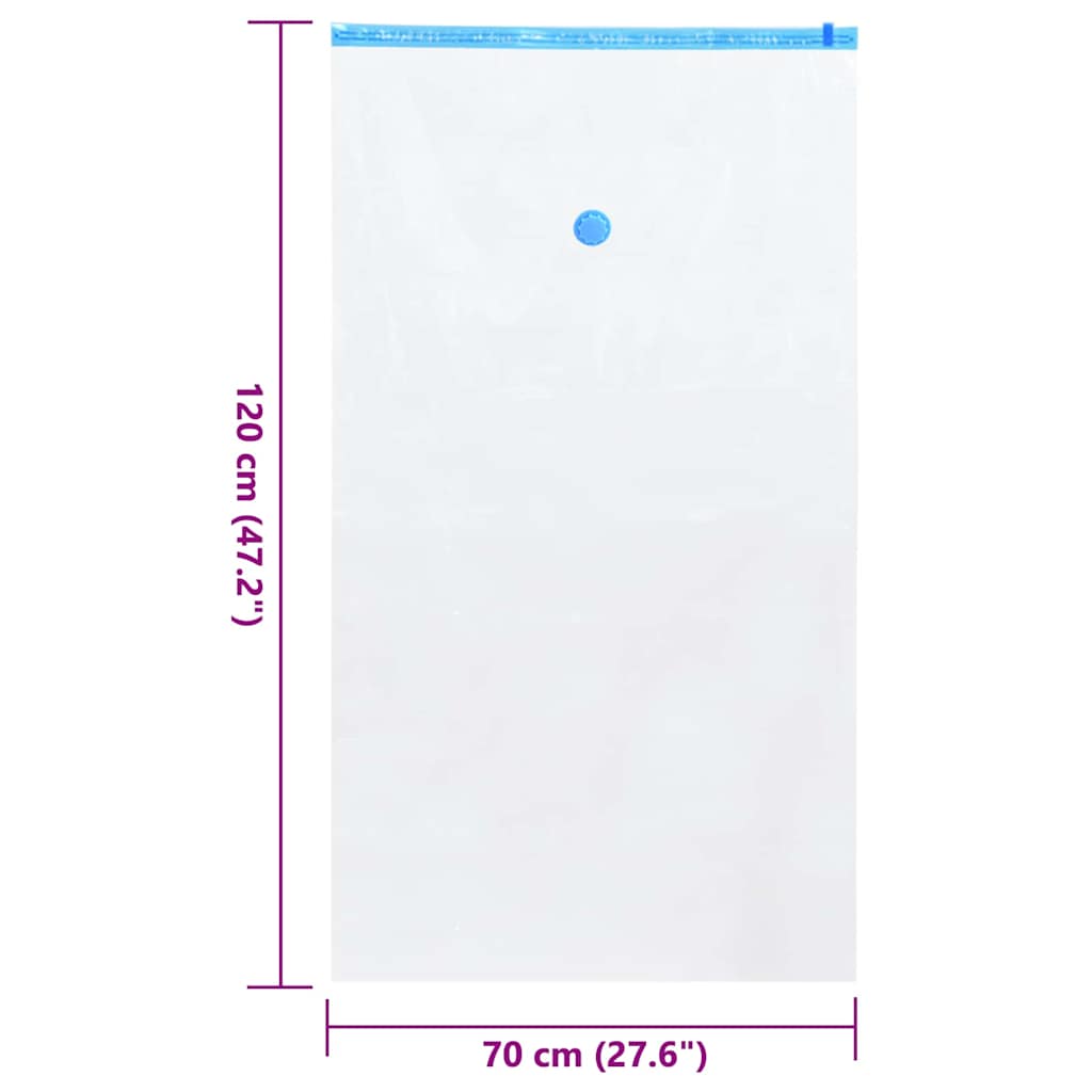Aufbewahrungstaschen 5 stk. Transparent und Blau 120 x 70 cm