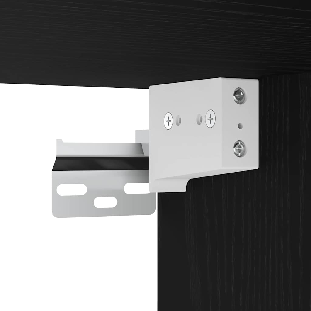 Wandschrank Schwarze Eiche 80 x 33 x 80 cm Holzwerkstoff