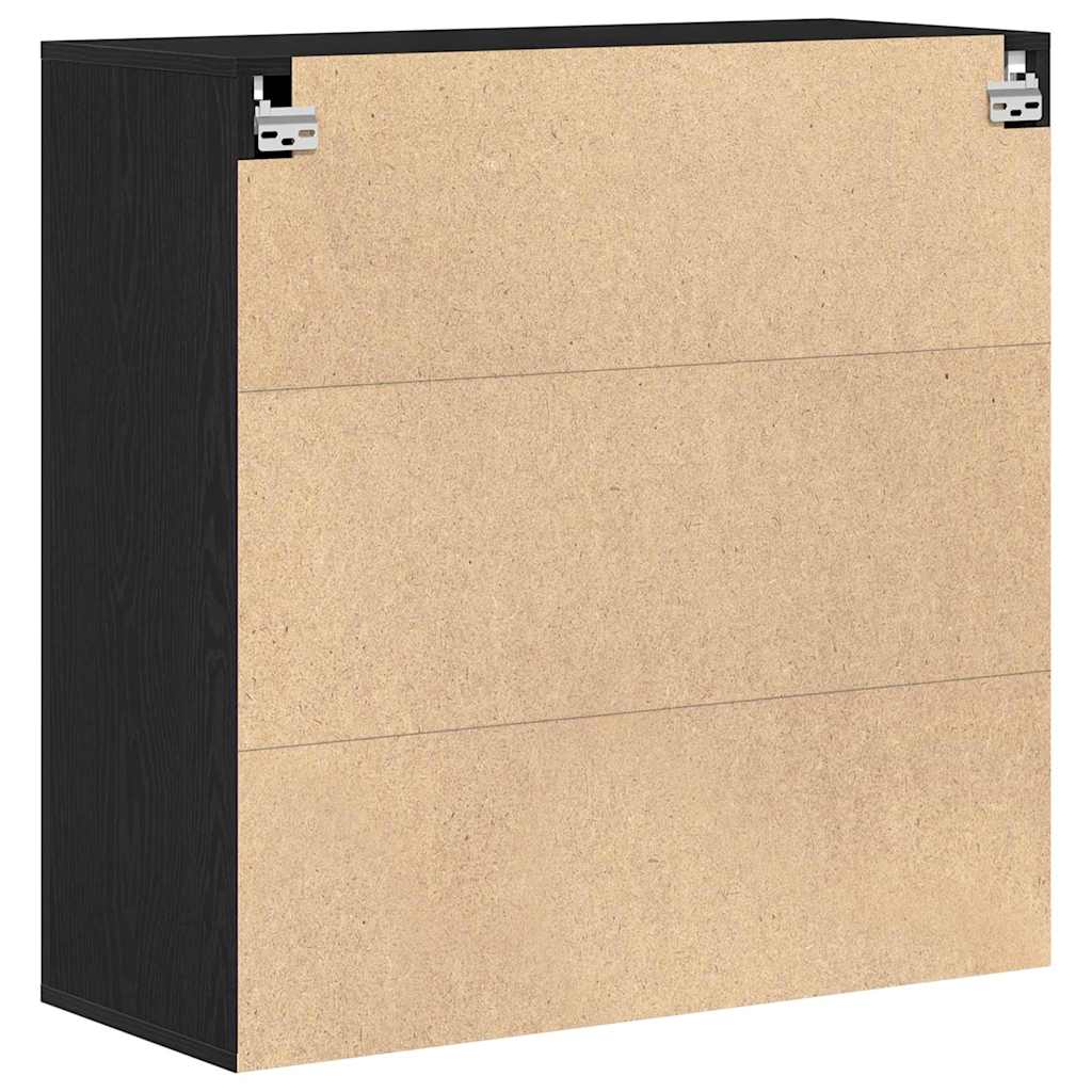 Wandschrank Schwarze Eiche 80 x 33 x 80 cm Holzwerkstoff
