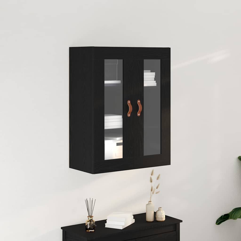 Wandmontierter Schrank Schwarze Eiche 69.5 x 34 x 90 cm