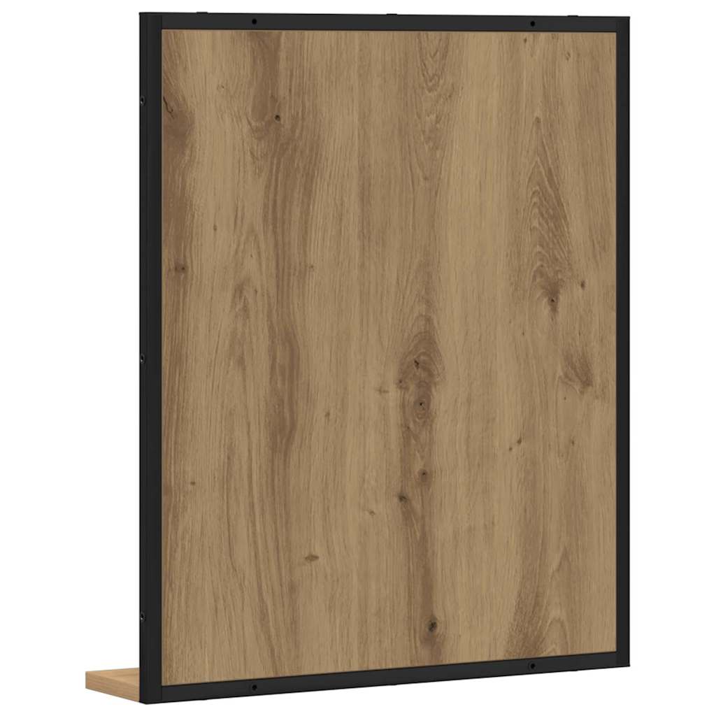 Badezimmer Spiegel mit Regal Eiche handwerklich 50 x 12 x 60 cm