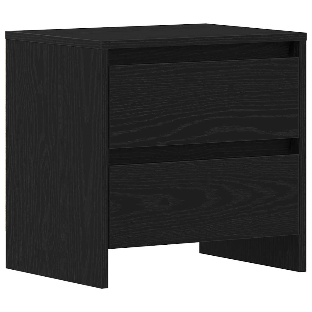 Nachttisch Schwarz Eichen-Optik 45 x 34 x 44.5 cm Holzwerkstoff