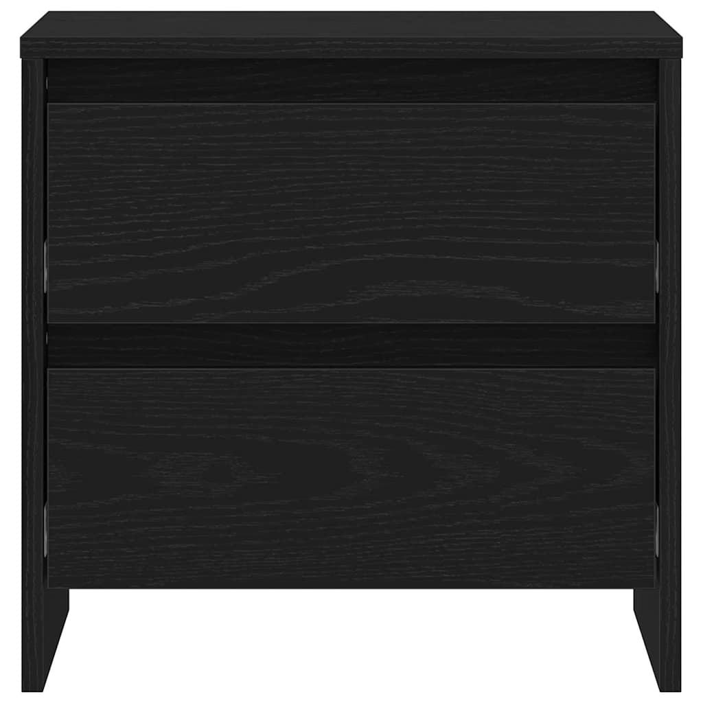 Nachttisch Schwarz Eichen-Optik 45 x 34 x 44.5 cm Holzwerkstoff