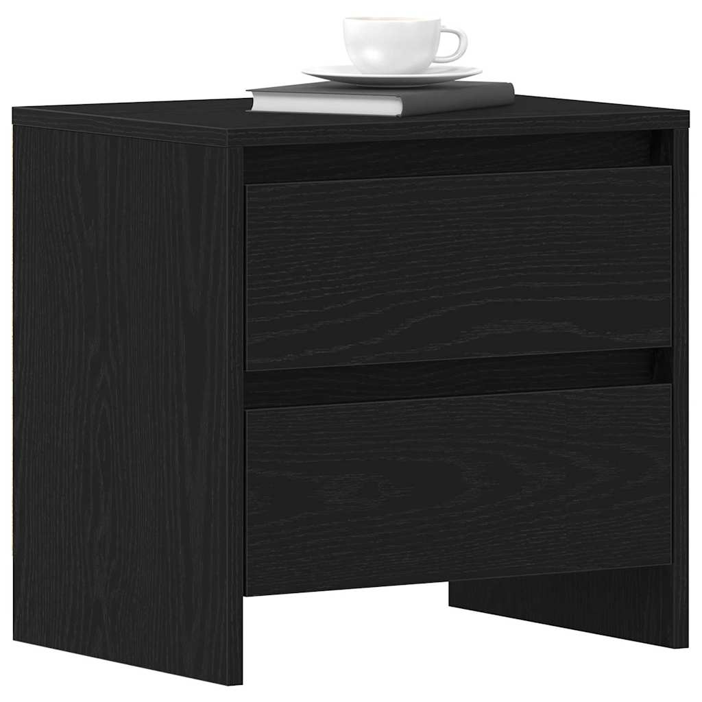 Nachttisch Schwarz Eichen-Optik 45 x 34 x 44.5 cm Holzwerkstoff