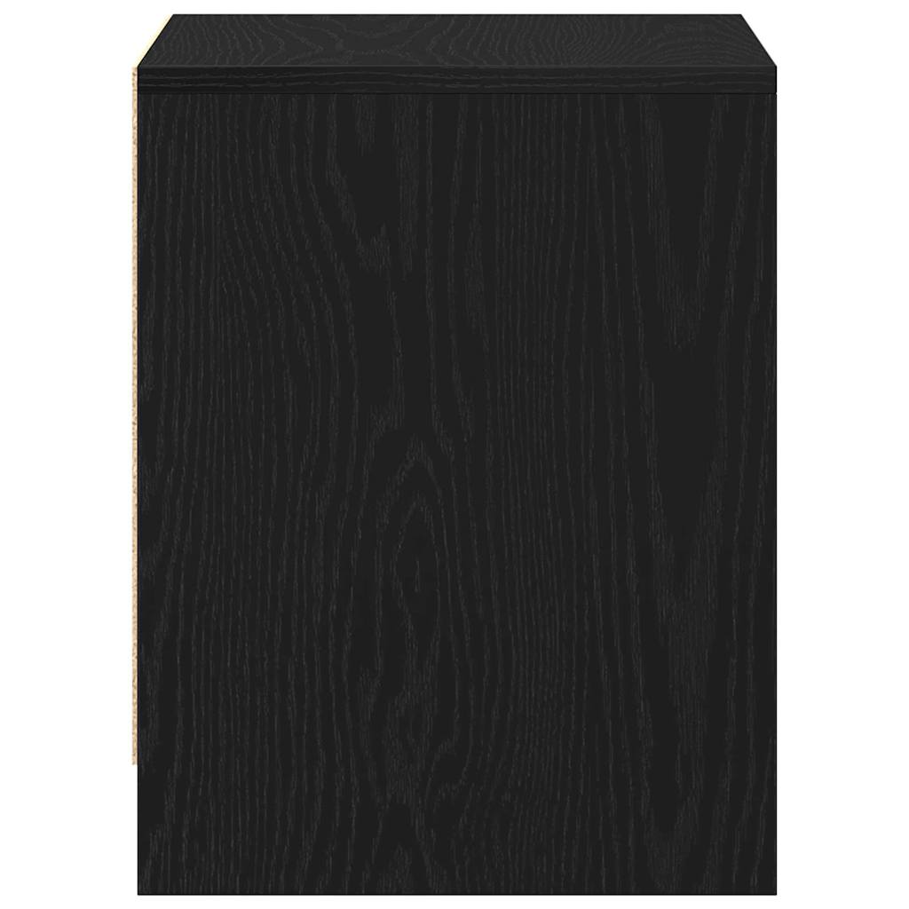 Nachttisch Schwarz Eichen-Optik 45 x 34 x 44.5 cm Holzwerkstoff