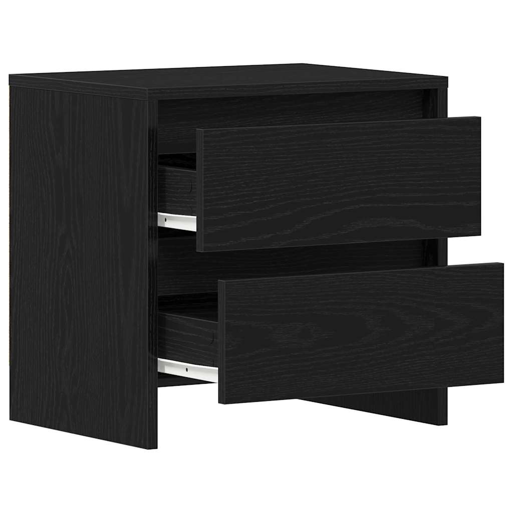 Nachttisch 2 pcs Schwarze Eiche 45 x 34 x 44.5 cm Holzwerkstoff