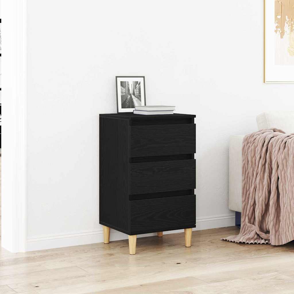 Nachttisch Schwarze Eiche 40 x 35 x 70 cm Holzwerkstoff