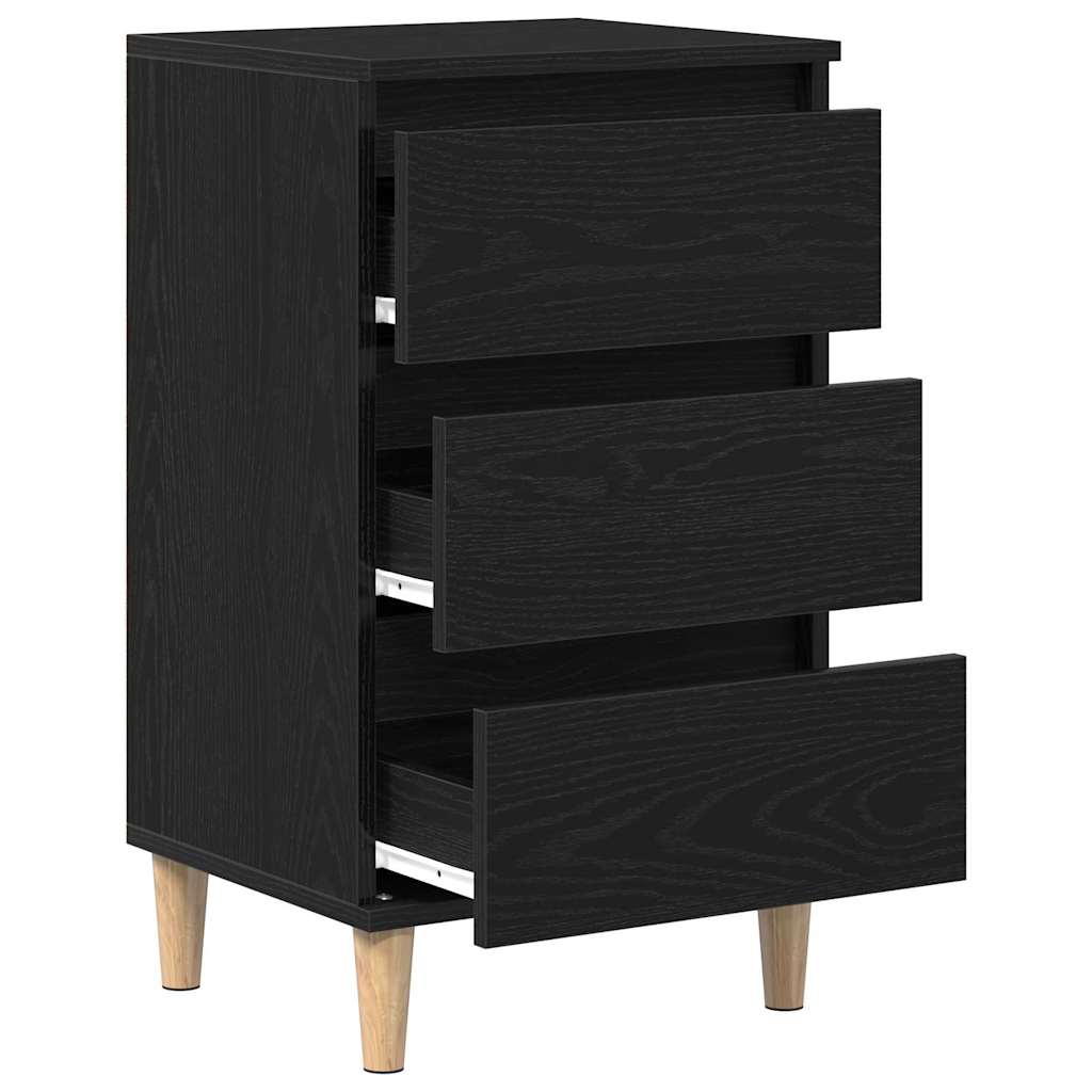 Nachttisch Schwarze Eiche 40 x 35 x 70 cm Holzwerkstoff