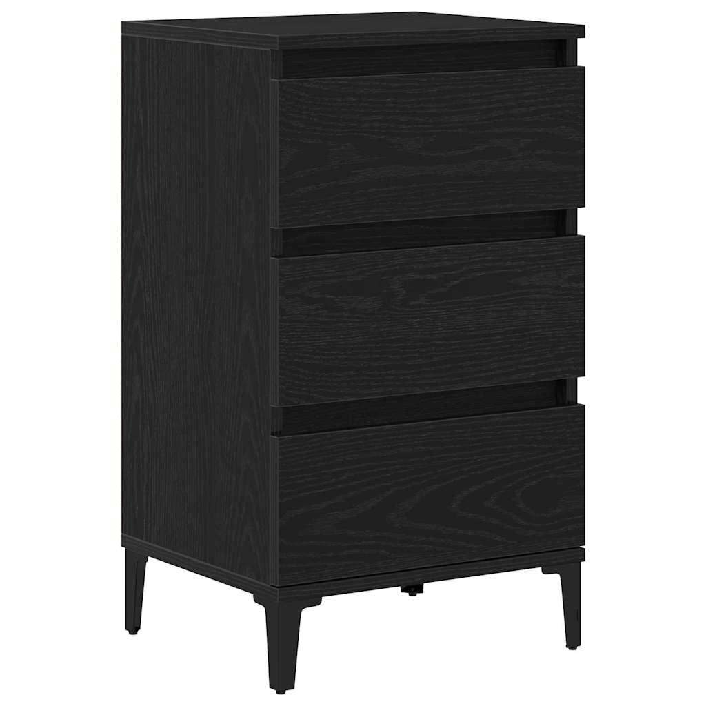Nachttisch Schwarz Eichen-Optik 40 x 35 x 70 cm Holzwerkstoff