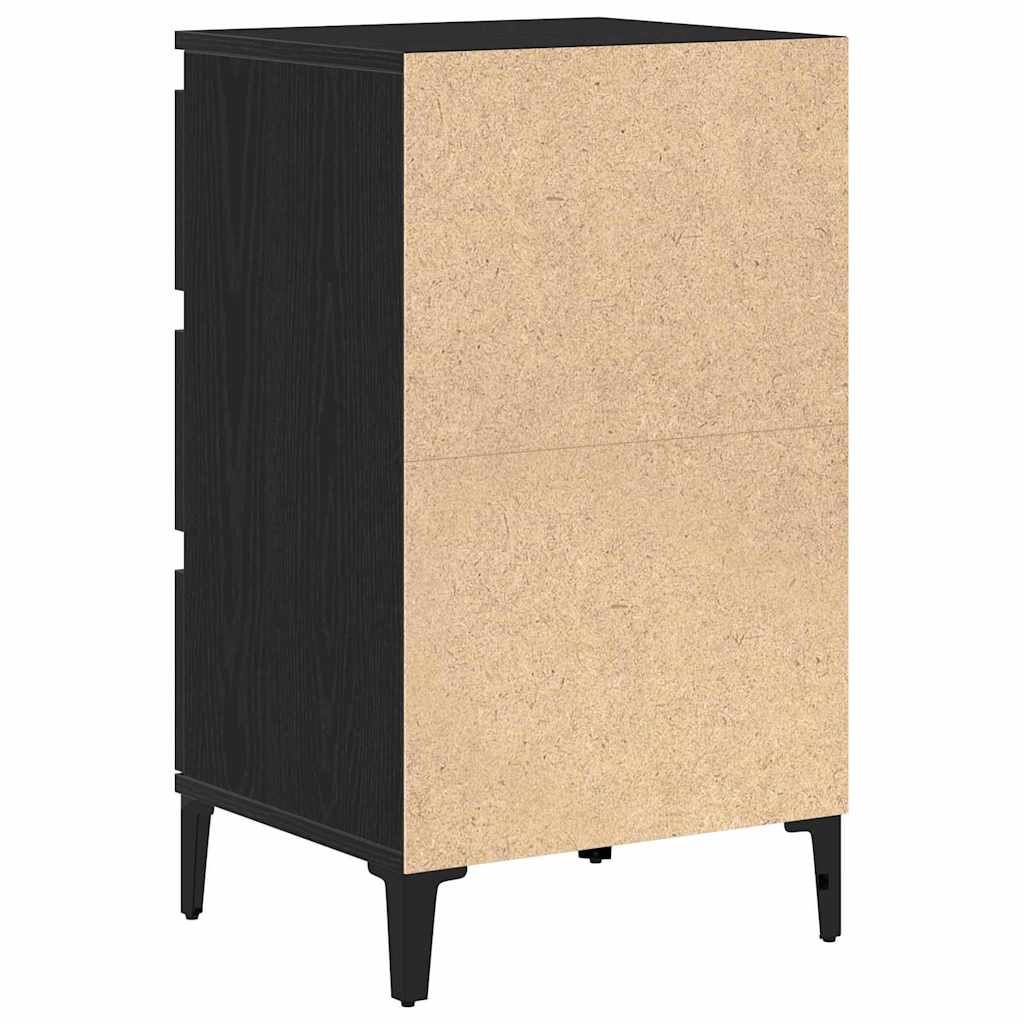 Nachttisch Schwarz Eichen-Optik 40 x 35 x 70 cm Holzwerkstoff
