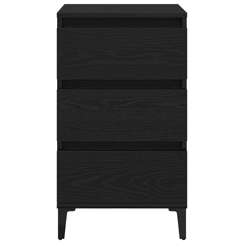 Nachttisch Schwarz Eichen-Optik 40 x 35 x 70 cm Holzwerkstoff