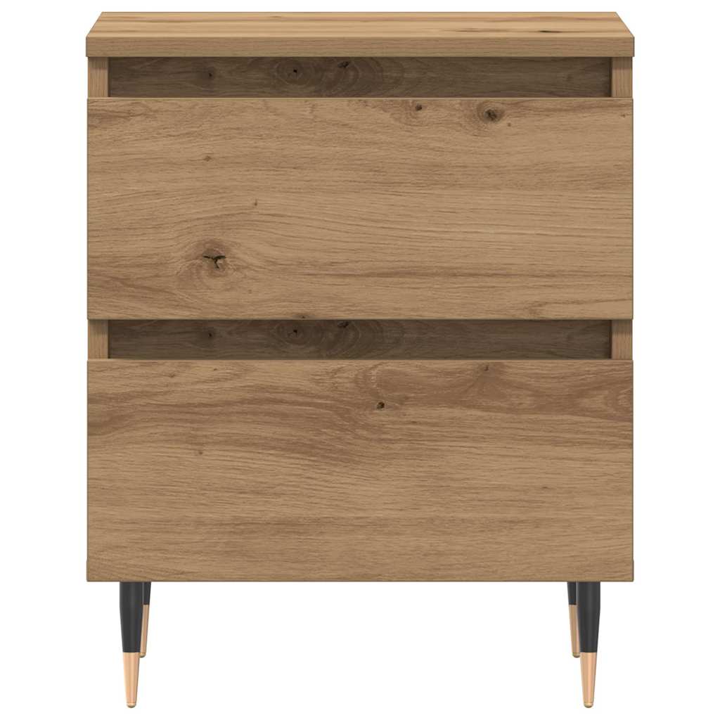 Nachttisch 2 pcs Eiche handwerklich 40 x 35 x 50 cm