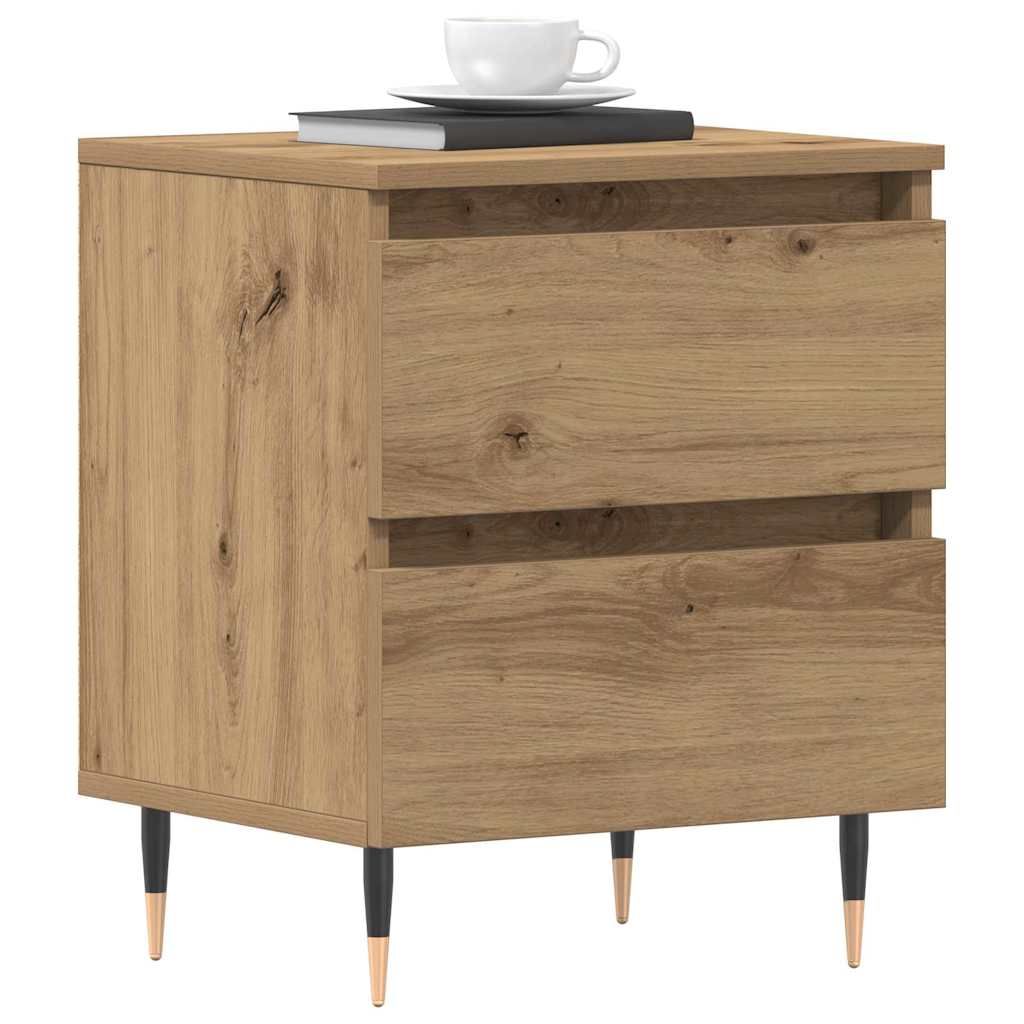 Nachttisch 2 pcs Eiche handwerklich 40 x 35 x 50 cm