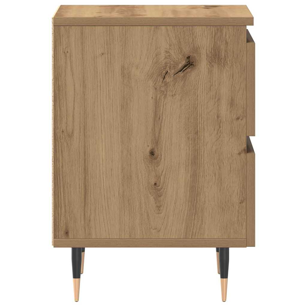 Nachttisch 2 pcs Eiche handwerklich 40 x 35 x 50 cm